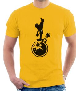 Danger Mouse Explosion Silhouette Mens T Shirt 1